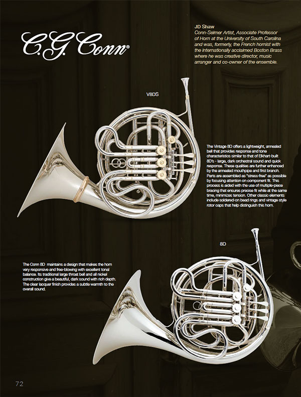 cg conn french horns catalogo