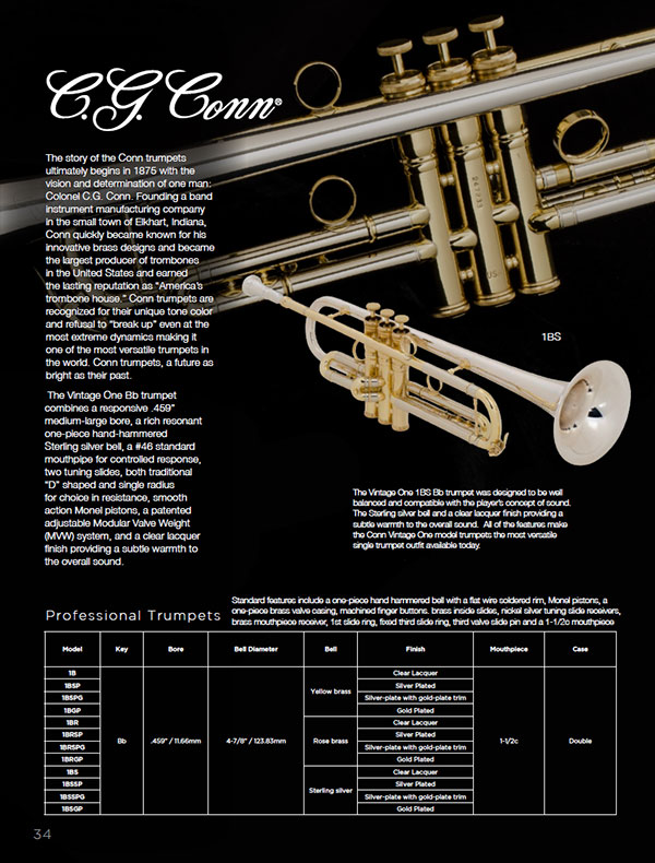 cg conn trompetas catalogo