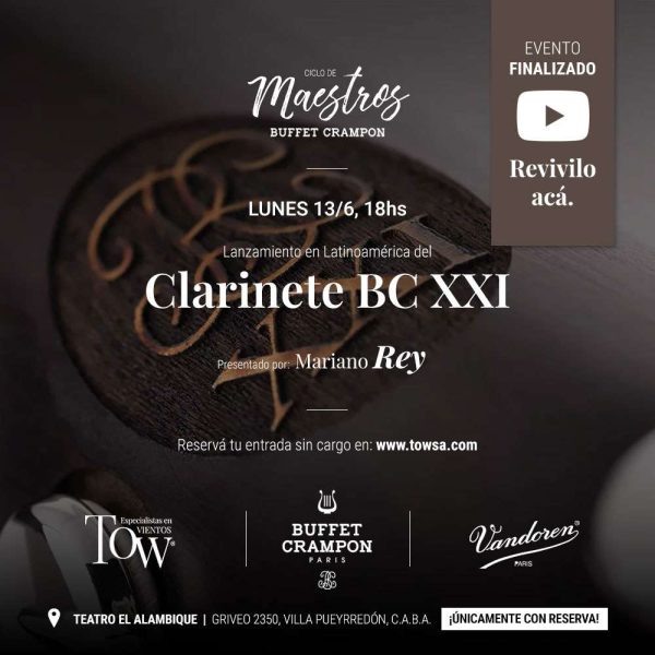 Ciclo de Maestros | Lanzamiento del Clarinete BCXXI junto a Mariano Rey