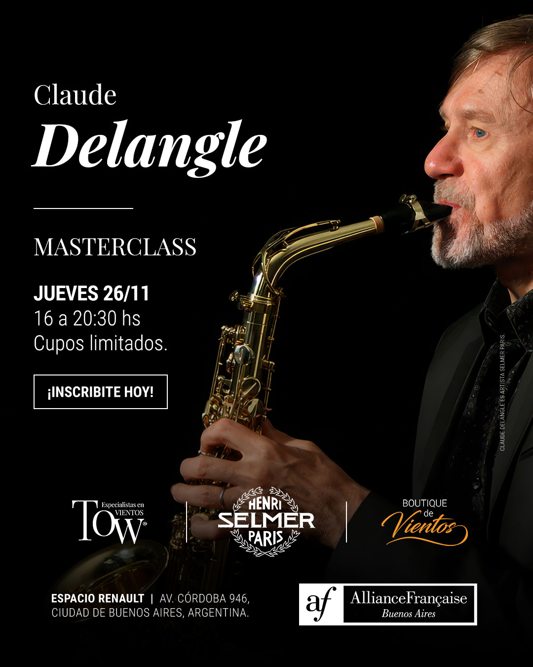 Ciclo de Maestros 2026 con Claude Delangle en Buenos Aires 2026